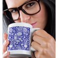 thumbnail image 2 of 3drose, William Morris Cherwell Chintz Pattern in Royal Blue and White, 15oz Mug, 2 of 6