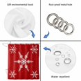 thumbnail image 4 of Red Christmas Shower Curtain, Waterproof Shower Curtains for Bathroom, Xmas Snowflake Winter Washable Fabric Bathtub Curtain Set Bath Decor with 12 Hooks 72"x78", 4 of 8