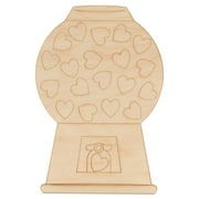 Vintage Gumball Machine Wood Cutouts 8-inch, 1/8 inch Thick, Pack of 5 Valentines Crafts for Gifts and Girls® D®cor, by Woodpeckers®