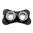 thumbnail image 4 of Maison Concepts Bone Shaped Anti Spillage Double Pet Bowl Black (16.2L X 8.3W X 3H), 4 of 4