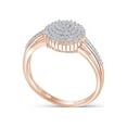 thumbnail image 3 of AFFY 1/4 Cttw Carat Round Cut Natural White Diamond Promise Ring For Women's In 14K Rose Gold Over Sterling Silver (0.25 Cttw, J-K Color, I2-I3 Clarity), Ring Size-7, 3 of 5