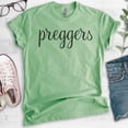 thumbnail image 2 of Preggers T-shirt, Unisex Women's Shirt, Pregnancy Shirt, New Mom Shirt, Baby Announcement Shirt, Heather Apple Green, Small, 2 of 6