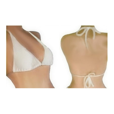 A BIKINI Women's & Girls TOPS SEPARATES WHITE (Best Bikini For Small Bust)
