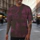 thumbnail image 5 of Ceisia Men's Casual Solid Color T-shirt High Elastic Loose Fit Short Sleeve Round Neck All Season Sport Tee Tops Wine XXL Gifts, 5 of 7