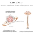 thumbnail image 6 of Rosec Jewels IGI Certified 1 Carat Lab Grown Pink Diamond Engagement Ring (VS1 Grade) - Fancy Pink and White Diamond Ring - Ready To Gift, 14K Rose Gold, US 6.50, 6 of 9