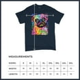 thumbnail image 5 of Tee Hunt Cute Pug Puppy T-Shirt Dean Russo Colorful Neon Mosaic Dog Men's Tee, Navy Blue, Large, 5 of 5