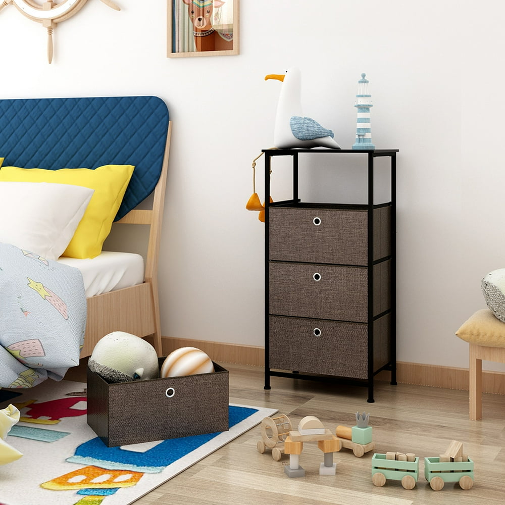 Vertical Dresser Storage Tower，4 TIER Clothes Organizer with EasyPull