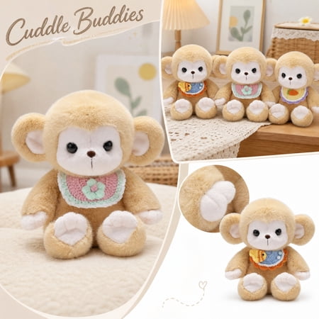 Kiddiway Soft Plush Stuffed Doll – Cute Stuffed Animals for Girls Plush Figure Toys for Collectors Great for Bedroom Decor and Birthday Presents Soft and Lovable Design C