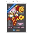 thumbnail image 3 of DC X Sonic The Hedgehog - Amy Lead With Your Heart Wall Poster with Magnetic Frame, 22.375" x 34", 3 of 5