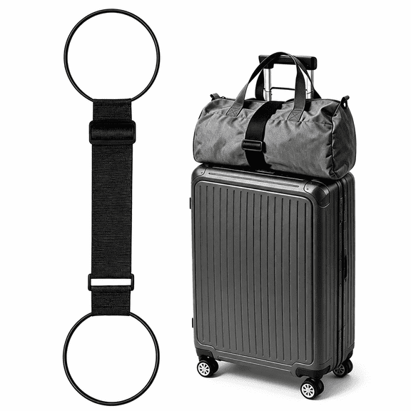 2 Pack Adjustable Luggage Strap Add-A-Bag Attachment for Suitcase Handles
