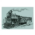 thumbnail image 2 of Steam Engine Cutting Board, Rustic Old Train in Country Locomotive Wooden Wagons Rail Road Smoke, Decorative Tempered Glass Cutting and Serving Board, Large Size, Black and White, by Ambesonne, 2 of 5