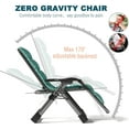 thumbnail image 6 of ABORON Adjustable Zero Gravity Lounge Chair with Removable Cushion and Headrest, Blue, 6 of 10