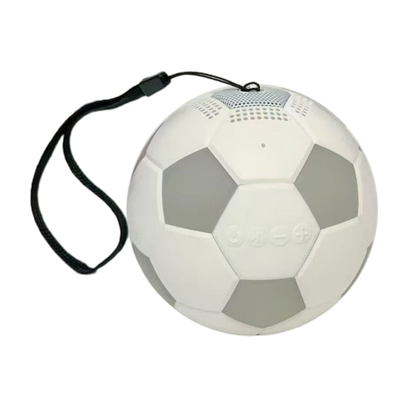 Portable Bluetooth speaker, 2026 soccer ball shaped speaker, supports Bluetooth 5.3, LED lights, XIP6 waterproof, TWS pairing, suitable for outdoor, home, travel, and gift giving scenarios.