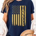 thumbnail image 3 of Bold Vertical USA Pride Yankees Lettering Gift For Men Women T-Shirt, Men's And Women's Graphic Tee 100% Cotton by TBun, Full Sizes S-5XL, 3 of 5