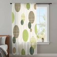 thumbnail image 3 of Abstract Geometric Sheer Curtains 54 Inches Long, Farmhouse Vintage Polka Dot Green Light Filering Curtains, Breathable Simi Curtain Privacy Drapes for Kitchen Bathroom Small Window Treatment, 3 of 9