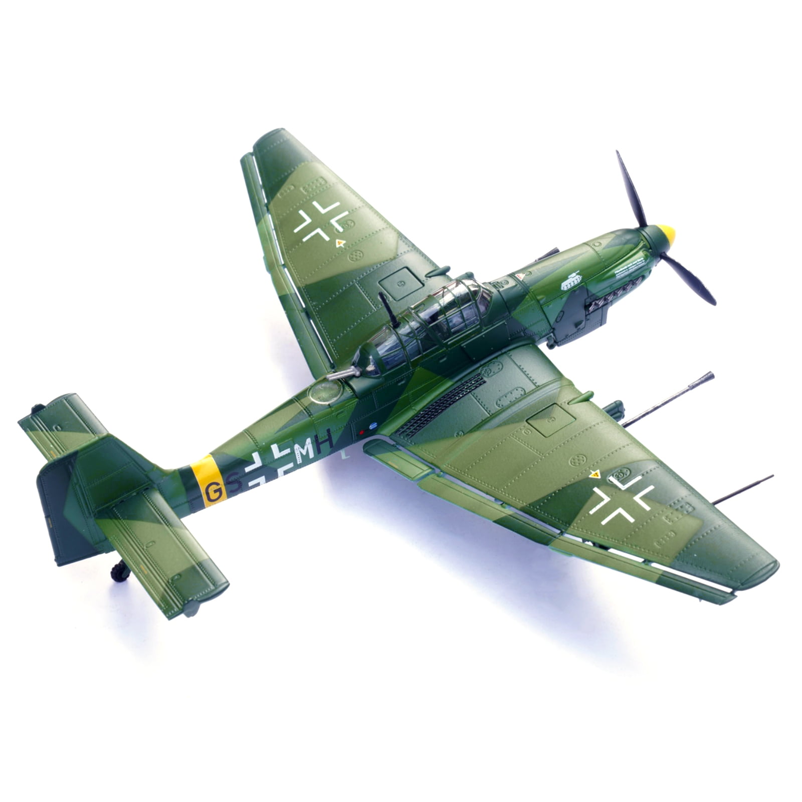 TAPDRA 1:72 Scale WWII German Stuka Junkers Ju 87G1 Dive Bomber Model Diecast Alloy Replica Plane for Display Gift