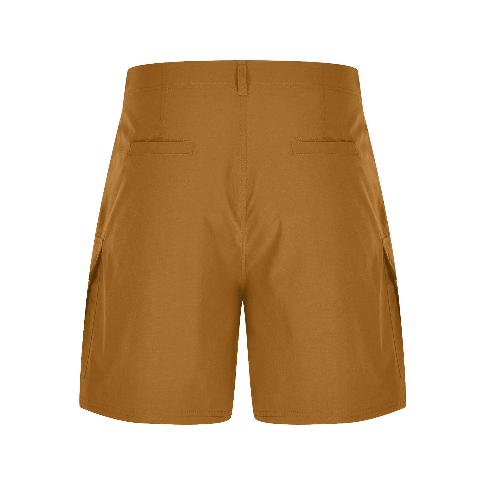 IYTR Cargo Shorts for Men Solid Color Lightweight Casual Work Pants Summer Outdoor Hiking Golf Athletic Shorts Multi Pocket (Orange,L)