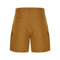 thumbnail image 3 of YUGYXL Men's Cargo Shorts Dressy Button Zipper Lightweight Business Shorts Summer Camping Shorts Orange XL, 3 of 7
