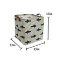 thumbnail image 4 of Square Fabric Storage Bin - Waterproof hamper | Collapsible Square Fabric Basket with Handles for Kids Room,Shelf Basket,Toy Organizer ( Square Shark ), 4 of 7