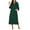 Dark Green, variant on Women Zipper Front Robes 3/4 Sleeve Housecoat Full Length Loungewear Dress with Pocket Long Nightgown Sleepwear Bathrobes