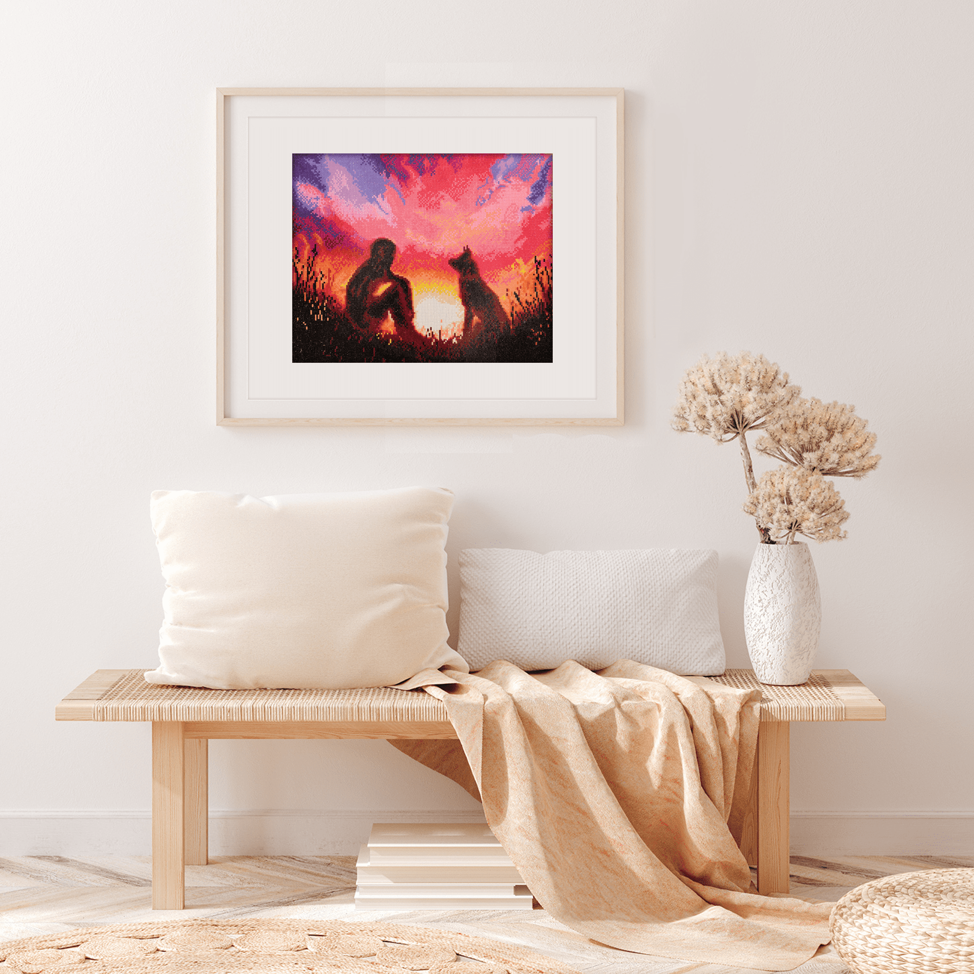 Diamond Dotz at Home Best Friends Diamond Painting Kits for Adults - Diamond Art Kits a Relaxing Creative Craft Kit with Dotz Gems 20x16