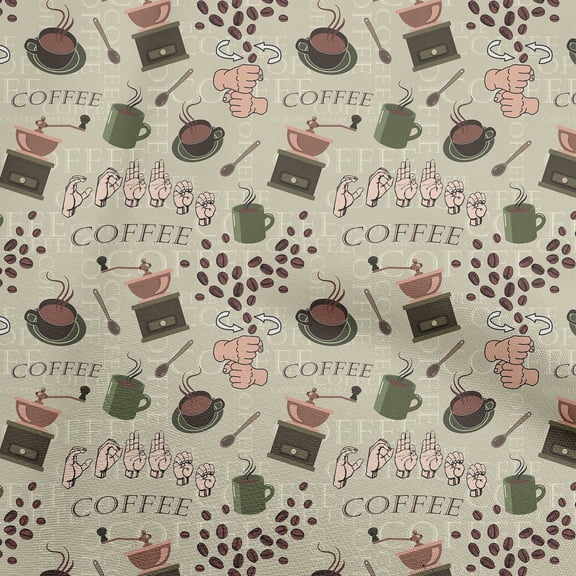 oneOone Cotton Silk Olive Green Fabric Text Diy Clothing Quilting Fabric Print Fabric By Yard 42 Inch Wide