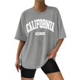 thumbnail image 2 of T-Shirt à Col Rond Imprimé pour Femmes, Coupe Ample, Manches Longues en Spandex, pour Femmes, Filles, Unies, 2 of 5