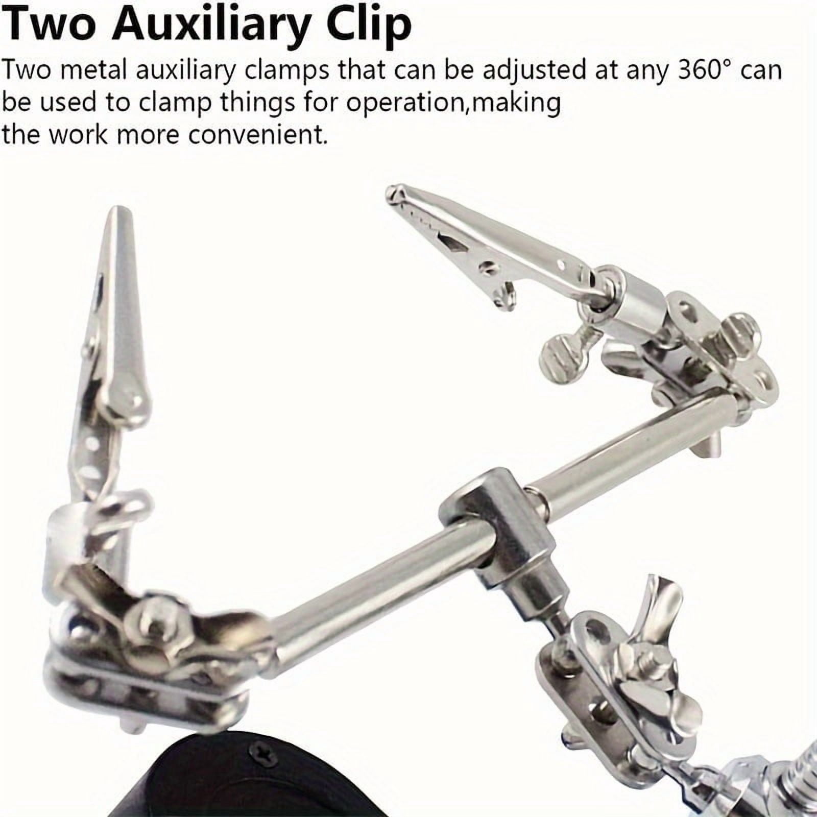 Magnifying Glass With Light Electronic Inspection Repair Auxiliary Clip Adjustable Folding Hardware Tool Mobile Phone Magnifying Glass