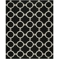 thumbnail image 2 of SAFAVIEH Dhurrie Sloane Geometric Circles Wool Area Rug, Black/Ivory, 8' x 10', 2 of 5