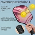 thumbnail image 2 of Pickleball Paddles Set Of 2, Fiberglass Surface, Fluid Smoke Aurora Art Style, 4 Balls & Bag, 2 of 5