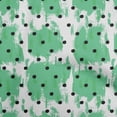 thumbnail image 1 of oneOone Cotton Jersey Green Fabric Polka Sewing Fabric By The Yard Printed Diy Clothing Sewing Supplies 58 Inch Wide, 1 of 6
