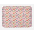 thumbnail image 1 of Love Bath Mat, Various Ornamental Hearts in Pastel Colors Valentine's Day Themed Design, Plush Bathroom Decor Mat with Non Slip Backing, 29.5" X 17.5", Blush Multicolor, by Ambesonne, 1 of 2