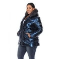 thumbnail image 1 of White Mark Women's Metallic Parka Hooded Jacket, 1 of 6