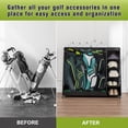thumbnail image 4 of LZBEITEM Golf Bag Organizer Rack with Wheels - Triple Bag Storage Stand Ideal for Garage, Clubs, and Home, Black, 4 of 13