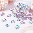 64Pcs 4 Shapes Pointed Back Rhinestone Glass Rhinestones Gems Pink AB ...