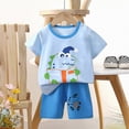 thumbnail image 2 of UAYOTSE Unisex Toddler Baby Sleepwear Short Sleeve Pajamas 2-Piece Set Cute Soft Jammies Loungewear Dailywear for Spring Summer Boys Girls,Sizes 3-4 Years, 2 of 4