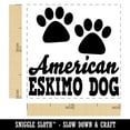 thumbnail image 2 of American Eskimo Dog Paw Prints Fun Text Self-Inking Rubber Stamp Ink Stamper - Pink Ink - Small 1 Inch, 2 of 7