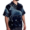 thumbnail image 2 of Virgo Constellation Men's Short Sleeve Poplin Shirt, Casual Printed Button Down Summer Beach Shirt - Unisex, 2 of 6