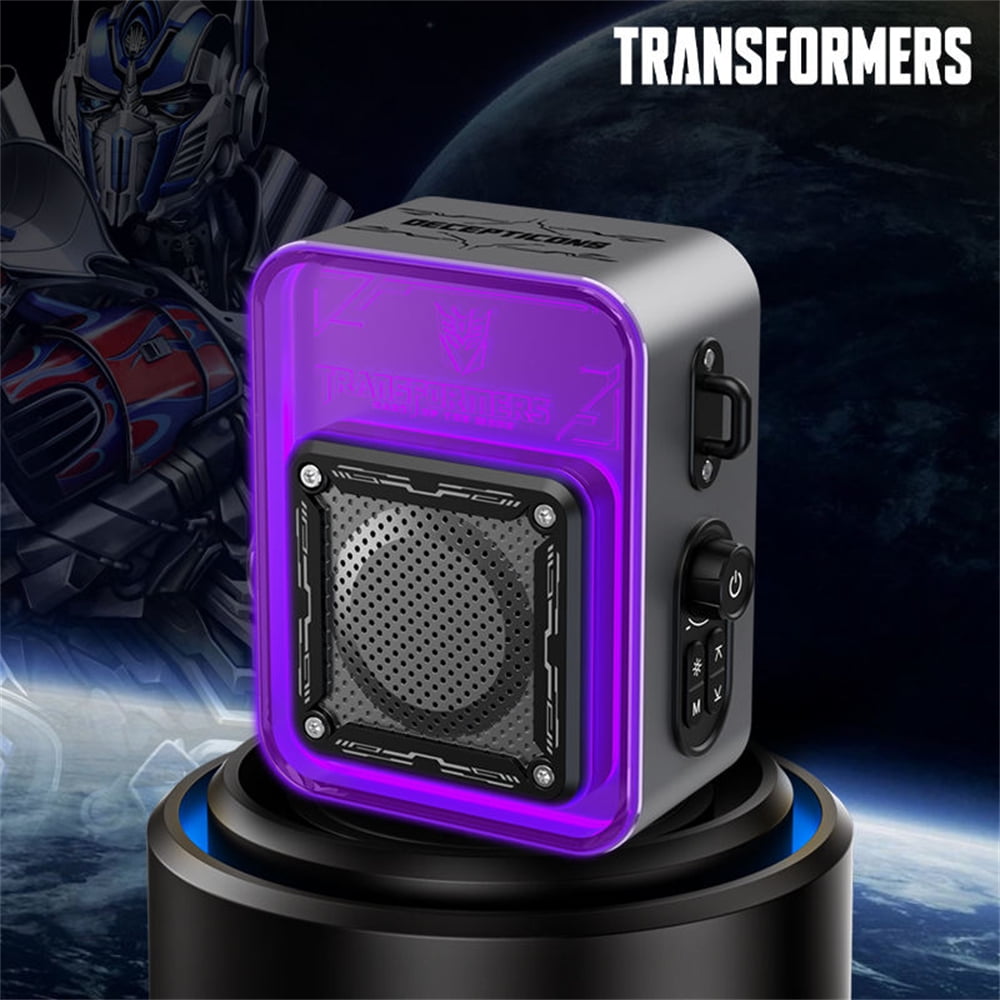 Bluetooth Speaker, Bluetooth 5.4 Smart Wireless Portable Speaker, IPX3 Waterproof Cyber-Style Mechanical Speaker, Supports 2-Unit Interconnected Portable Audio Broadcasting, Gray