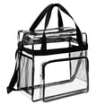 thumbnail image 2 of 1PC Clear PVC Tote Bag, Transparent Security Compliant Shoulder Bag for Work, Sports Games, Gym & Concert Events, 2 of 5