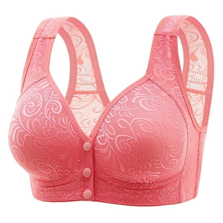 Women s Underwire Push Up Bra Front Buttoned Underwear No Wire Fashionable Comfortable And Breathable Tank Top Bra Full-Coverage T-Shirt Bra Saving on Clearance