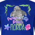 thumbnail image 4 of Inktastic Panama City Beach Florida Cute Swimming Manatee Long Sleeve Youth T-Shirt, 4 of 5