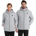 thumbnail image 4 of Venustas Heated Jacket with Battery Pack (Unisex), Heated Coat for Women and Men with Detachable Hood (Gray,M), 4 of 6