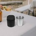 thumbnail image 4 of RUNROTOO 1 Set Stainless Steel Shot Cups With Cover Portable Rustproof Outdoor Wine Cups For Camping Travel Home Use, 4 of 8