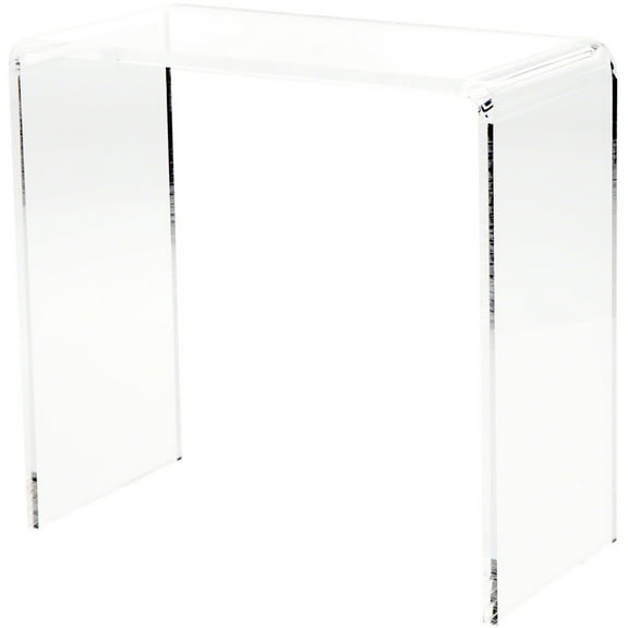 Plymor Clear Acrylic Vertical Rectangular Display Riser, 12" H x 12" W x 6" D (3/8" thick)
