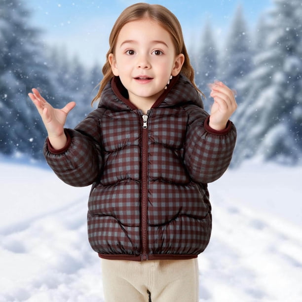 Parkas de manga larga para niños con estampado de invierno, capucha y orejas pequeñas, ligeras y finas, deportivas informales, cálidas y gruesas, chaquetas de plumón para niñas, parte superior de poli
