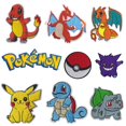 thumbnail image 2 of Nuevo parche de tela Pokemon de 33 estilos Charzard Pikachu adhesivos para ropa coser parches bordados apliques planchar en ropa DIY, 2 of 4