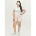 thumbnail image 4 of A3Denim Women's Plus Size Raw Edge Denim Shorts, 5" Inseam, Sizes 16W-24W, 4 of 4