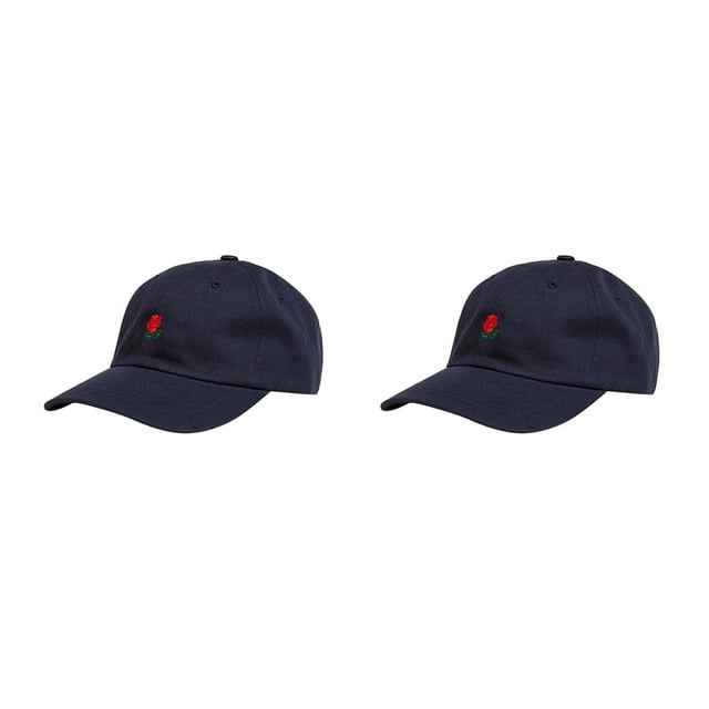 Qarigey Gorra de béisbol con bordado de rosas florales para hombre y mujer, gorra de lona ajustable de algodón con visera Type3 NO3 Qarigey CBP086485