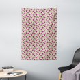 thumbnail image 1 of Pink Floral Tapestry, Colorful Abstract Poppy Flowers and Buds on Neutral Backdrop, Wall Hanging for Bedroom Living Room Dorm Decor, 40W X 60L Inches, Pale Eggshell and Multicolor, by Ambesonne, 1 of 2